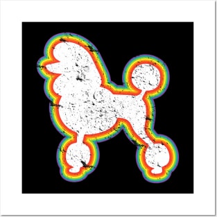 Poodle Dog Retro Style Posters and Art